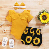Girls Ruffle Sunflower Set.